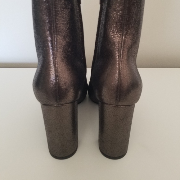 Saint Laurent Lou Bootie Gunmetal Size 37 US 7 - Picture 4 of 11